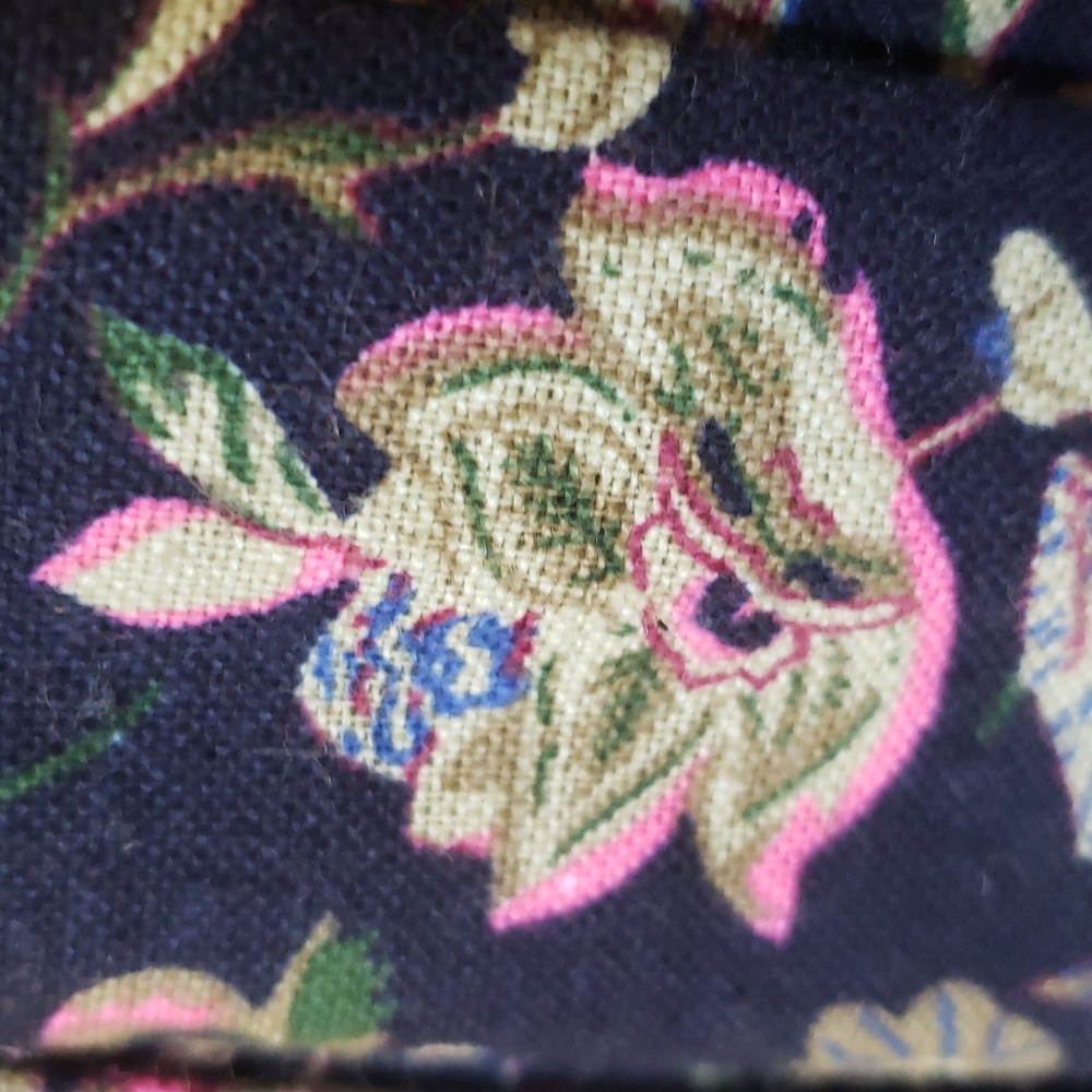 MM COUTURE by MISS ME Navy Strapless Dress Cotton Pink Floral Rosette SMALL - Picture 9 of 11